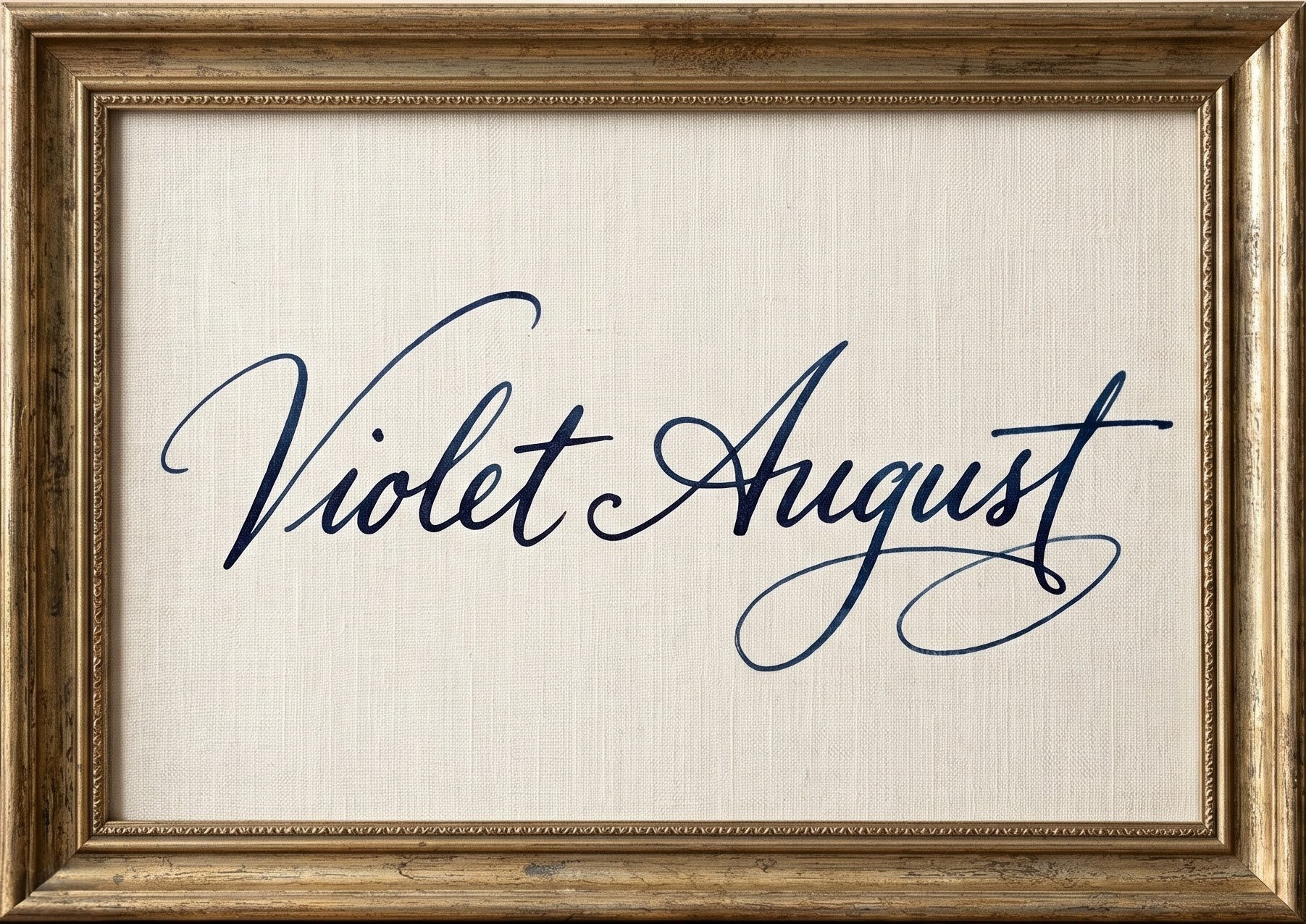 Violet August Framed Signature